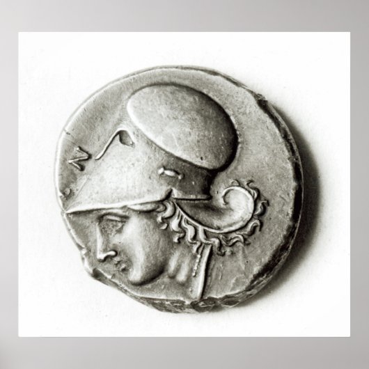 Didrachma von Heracles: obverse Darstellung Athena Poster (Vorne)