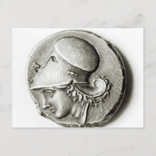 Didrachma von Heracles: obverse Darstellung Athena Postkarte