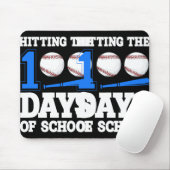 Die 100. Baseball Bat Student Teac School Mousepad (Mit Mouse)
