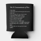 Die 10 Beer-Befehle Dosenkühler (Rückseite)