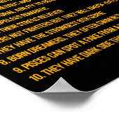 Die 10 besten Zeichen zum Auffinden eines echten T Poster (Ecke)