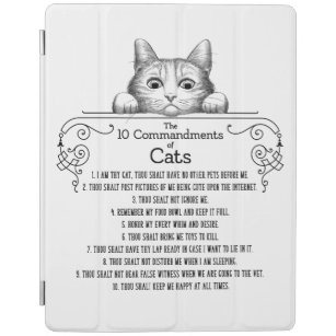 Die 10 Gebote der Katzen lustig iPad Hülle
