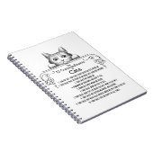 Die 10 Gebote der Katzen lustig Notizblock (Rechte Seite)