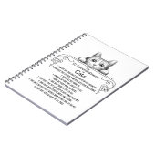 Die 10 Gebote der Katzen lustig Notizblock (Linke Seite)