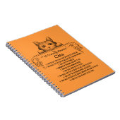 Die 10 Gebote der Katzen lustig Notizblock (Rechte Seite)