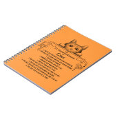 Die 10 Gebote der Katzen lustig Notizblock (Linke Seite)