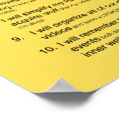 Die 10 Gebote des reformierten Babyboomer Poster (Ecke)