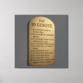 „Die 10 Gebote – Gottes Weisung in Stein“ Leinwanddruck (Vorderseite)