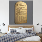 „Die 10 Gebote – Gottes Weisung in Stein“ Leinwanddruck (Insitu (Schlafzimmer))
