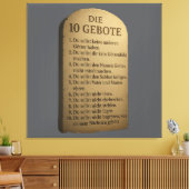 „Die 10 Gebote – Gottes Weisung in Stein“ Leinwanddruck (Insitu (Wohnzimmer))