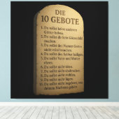 „Die 10 Gebote – Gottes Weisung in Stein“ Leinwanddruck (Insitu (Holzboden))