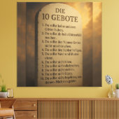 „Die 10 Gebote – Gottes Weisung in Stein“ Leinwanddruck (Insitu (Wohnzimmer))