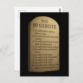 „Die 10 Gebote – Gottes Weisung in Stein“ Postkarte (Vorne/Hinten)