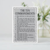 Die 10 Gebote - Grußkarte Karte (Stehend Vorderseite)