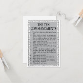 Die 10 Gebote - Grußkarte Karte (Vorderseite/Rückseite Beispiel)