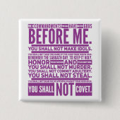 Die 10 Gebote - Knopf Platz Button (Vorderseite)