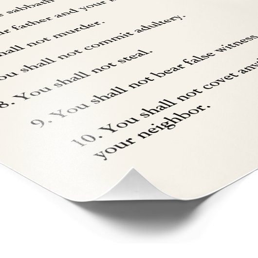 Die 10 Gebote Methodist Zuhause & Office Fotodruck (Ecke)