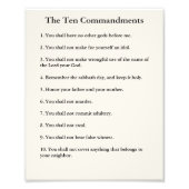 Die 10 Gebote Methodist Zuhause & Office Fotodruck (Vorne)