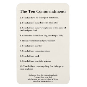 Die 10 Gebote Methodist Zuhause & Office Magnet