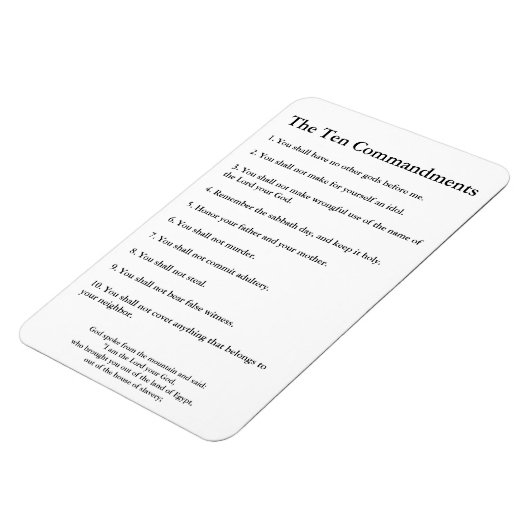 Die 10 Gebote Methodist Zuhause & Office Magnet (Linke Seite)