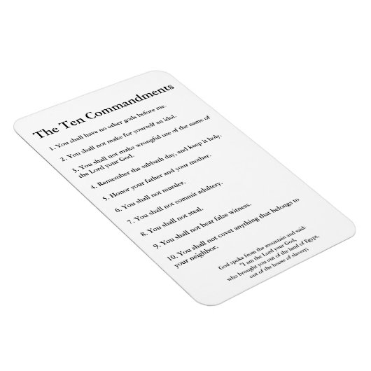 Die 10 Gebote Methodist Zuhause & Office Magnet (Rechte Seite)