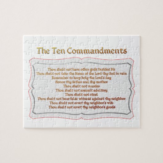 Die 10 Gebote Puzzle (Horizontal)