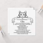Die 10 Gebote von Cats Funny Karte (Vorderseite/Rückseite Beispiel)