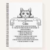 Die 10 Gebote von Cats Funny Notizblock (Vorderseite)