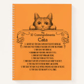 Die 10 Gebote von Cats Funny Notizblock (Vorderseite)