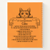 Die 10 Gebote von Cats Funny Notizblock (Rückseite)