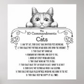 Die 10 Gebote von Cats Funny Poster (Vorne)