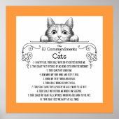 Die 10 Gebote von Cats Funny Poster (Vorne)