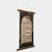 Die 10 Gebote Wandteppich Mit Holzrahmen (Gewinkelt)
