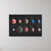 Die 10 Hot Jupiter Wasp Exoplaneten Leinwanddruck (Vorderseite)