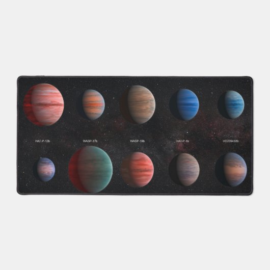 Die 10 Hot Jupiter Wasp Exoplaneten Schreibtischunterlage (Vorderseite)