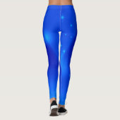 Die 10 keucht blaues Schatten-Katze Athleisure Leggings (Rückseite)
