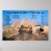 Die 10 Pest Ägyptens - Englisch und Hebräisch Poster (Vorne)