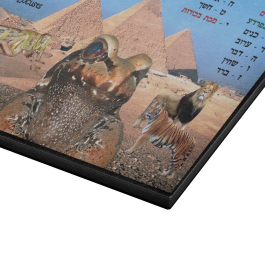 Die 10 Pest von Ägypten - Hebräer u. Englisch Schneidebrett (Ecke)