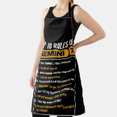 Die 10 Top-Regeln von Gemini, Gemini Fakten Schürze (InSitu)