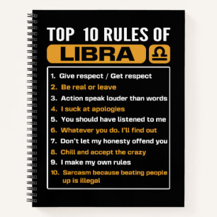 Die 10 wichtigsten Regeln der Bibliothek, Libra Fa Notizblock