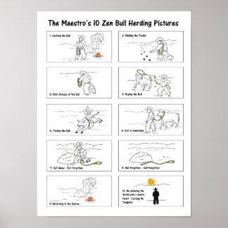 Die 10 Zen-Bullherding-Bilder des Maestro Poster
