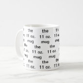 die 11 oz-Tasse Kaffeetasse (Vorderseite Links)
