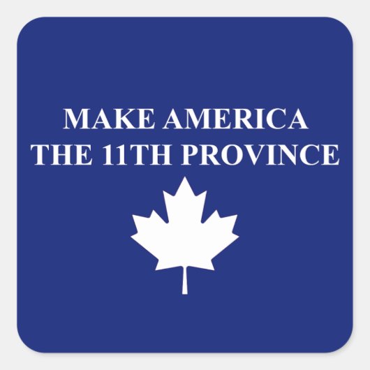 Die 11. Provinz Amerika Quadratischer Aufkleber (Vorderseite)