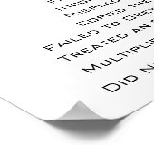 Die 12 häufigsten Algebra-Fehler-Poster Poster (Ecke)