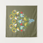 die 12 Tage der Weihnachtszeit Wandteppich (Vorderseite (Horizontal))