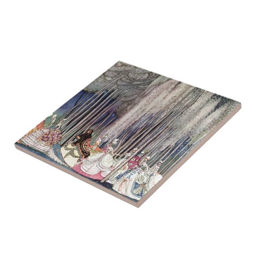 Die 12 tanzenden Prinzessinnen im Wald durch Fliese (Seite)