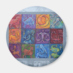 Die 12 Zeichen des Tierkreises Magnet