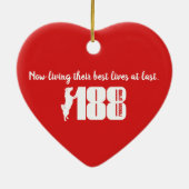 Die 188 Rettungsgruppe 2-seitiges Herz-Ornament Keramik Ornament (Hinten)