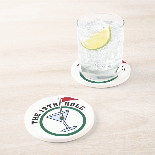 Die 19. Loch-Untersetzer Getränkeuntersetzer (Seite)