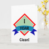 Die 1-jährige Fahne säubern Karte (Gelbe Blume)